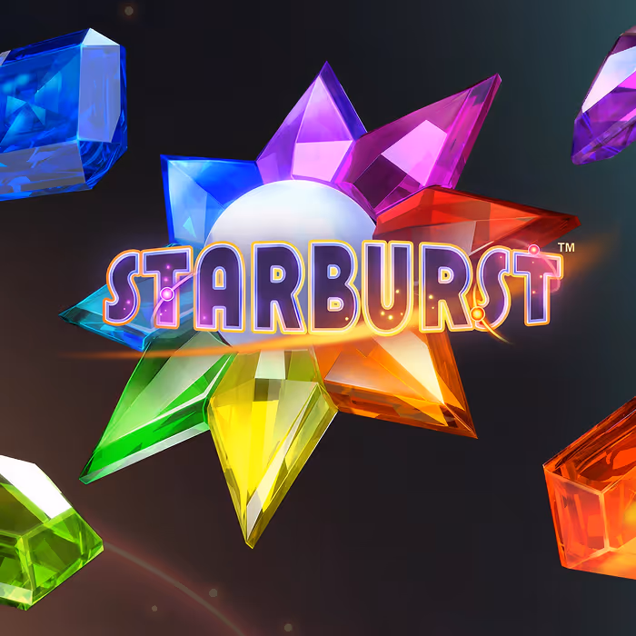 Starburst slot featuring cosmic gems and expanding wilds across five reels